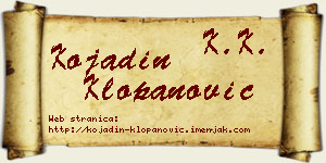 Kojadin Klopanović vizit kartica